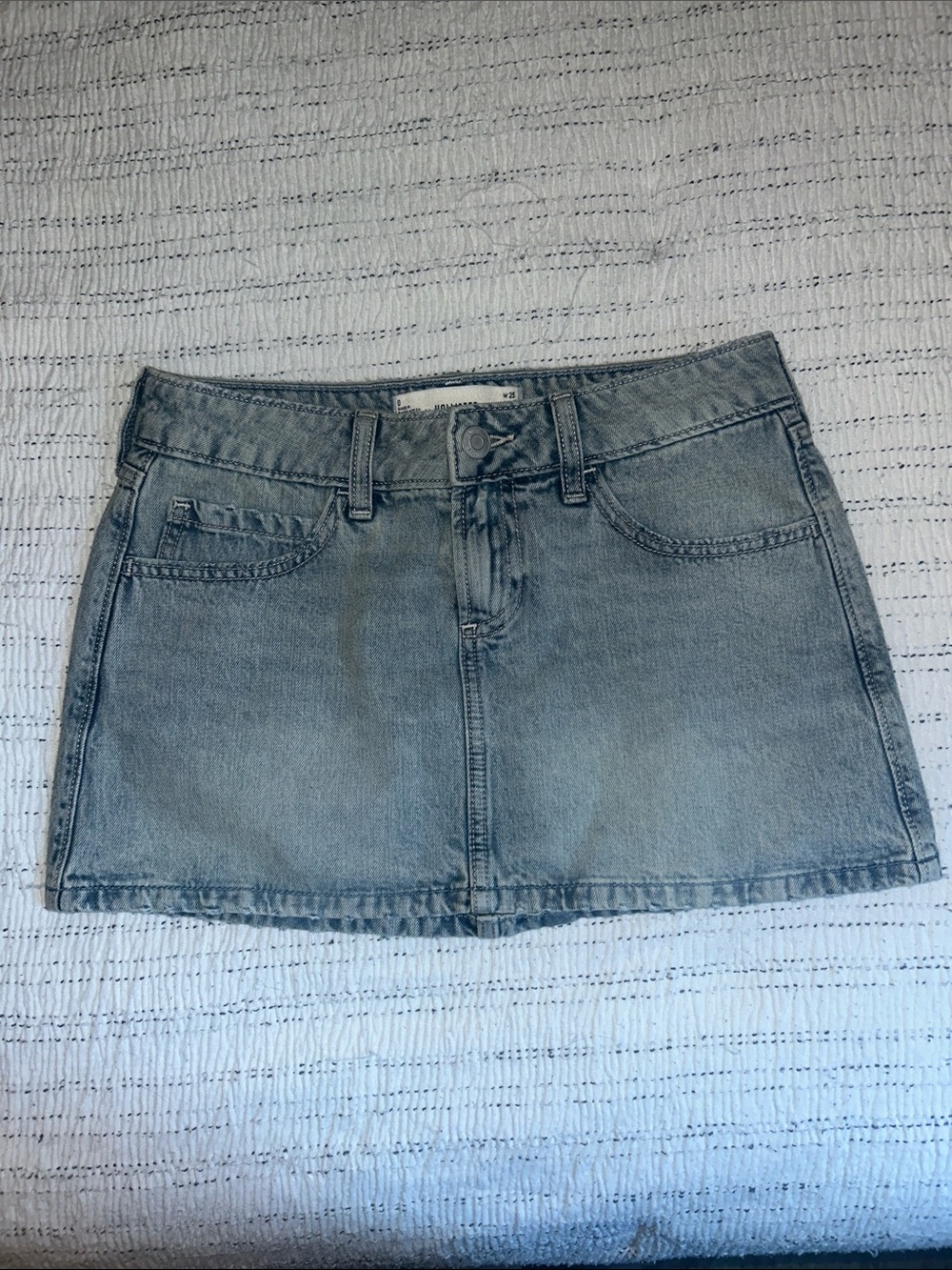 Light Blue Denim Mini Skirt - Women Hollister